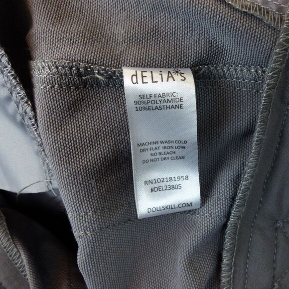 Dolls Kill dELiAs Gargo Pants Womens M Gray Empire Mind Relaxed Utility DuneCore - Picture 14 of 15